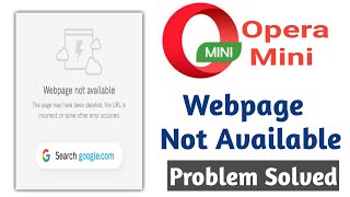 How to Fix Opera Mini Webpage Not Available Problem Solved screenshot 4