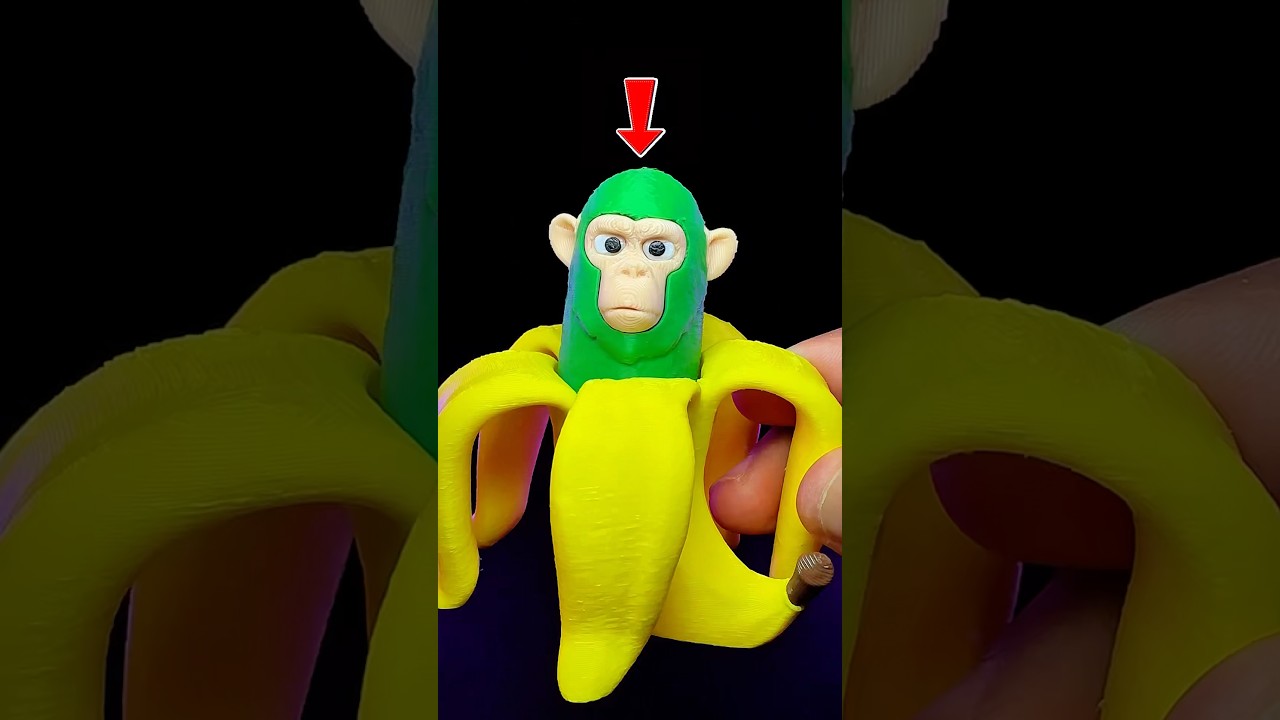 Распечатанный на 3D-принтере шимпанзини-бананини – итальянский мем о мозговой гниде! 