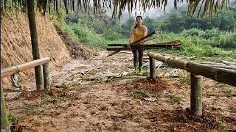 Full video 250 days of making bamboo house in the forest of a rural girl