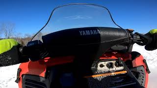 Trail riding and playing on a Yamaha Vmax 600