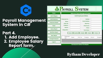 Add Employee and Employee Salary Report  Form In Payroll Management System In C# part [3]