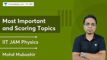 Most Important and Scoring Topics | IIT JAM 2023 | Physics | Mohd Mubashir
