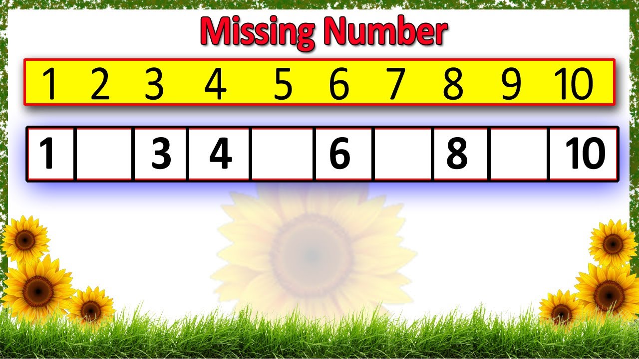 Was missing from number. Was missing from number