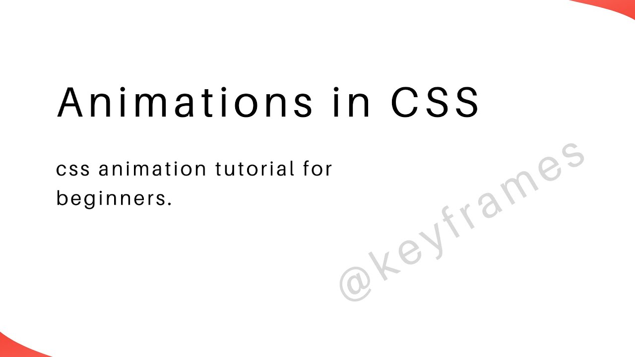 Animations in HTML and CSS !!!!!!!!!!!!! - YouTube