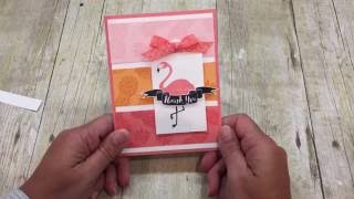 How to make a quick and easy Flamingo Card!