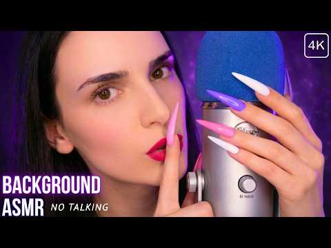ASMR when you need BACKGROUND SOUNDS 🎧 Mic Scratching , Tapping , Massage etc 😴 NO TALKING for SLEEP