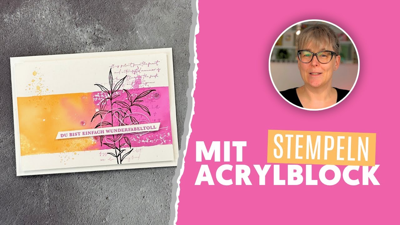 Mit Stempelblock stempeln | Aquarell Hintergründe auf Karten | Technik ...