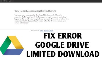 Fix Google Drive Show | Sorry, you can