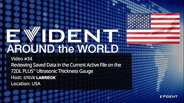 Reviewing Saved Data in the Current Active File on the 72DL PLUS™ Thickness Gauge