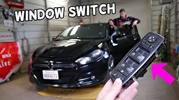 FRONT MASTER WINDOW SWITCH REPLACEMENT REMOVAL DODGE DART CHRYSLER 200. WINDOW SWITCH NOT WORKING