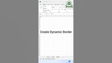 Dynamic Border || Conditional formatting || Excel tutorial for freshers || #shorts #exceltips #short