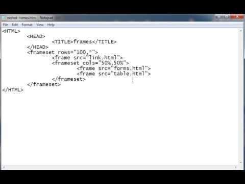 what is nested frames with example in html