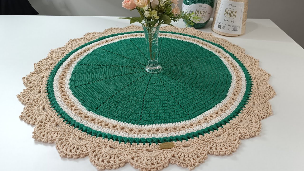 CENTRO DE MESA OU TAPETE SANDRA EM CROCHÊ PASSA A PASSO COMPLETO POR @samila crochê #crocheting