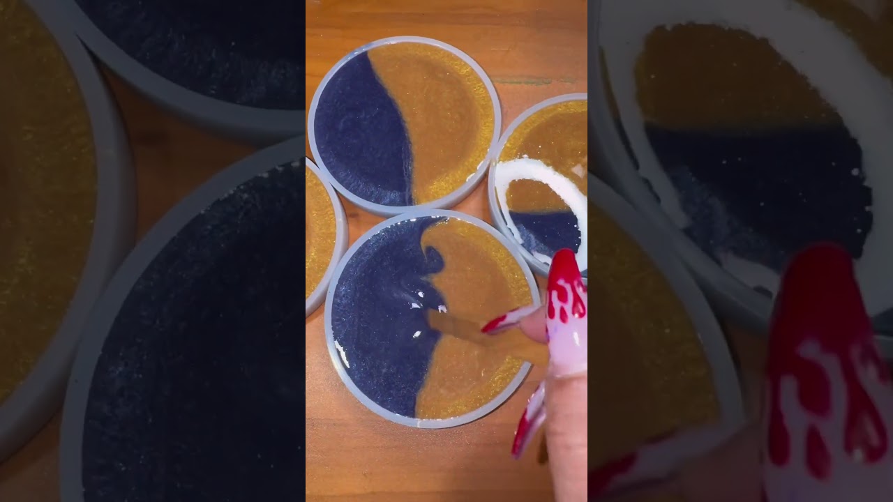 Ravens Coaster Set ‼️💜🖤 #resinartist #resincoasters #ravens #resinartist #nfl #football