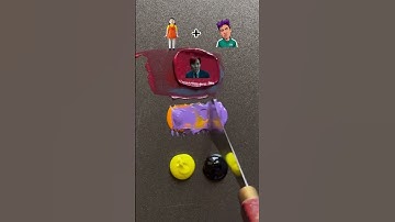 Guess the mixed colors of squid game characters #colormixing #squidgame2 #satisfying