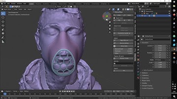 MY FACE MASK Add on Blender 2.82 | How to model a custom face mask