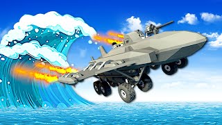 Tsunami Survival in FLYING SUBMARINE! (Stormworks) screenshot 5