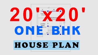 20 By 20 House Plan ll New 400 Sq.Ft. 1 Bedroom Small House Plan Design ll