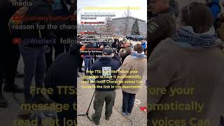 Police arrest and chokehold of Paige Ostroushko during a confrontation with Savanah Hernandez