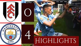 Manchester city 🆚 Fulham || 4 - 0 || Excited ALL goals & highlights Match .