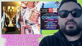 Register your team for a chance to win cash prizes and a trophy!