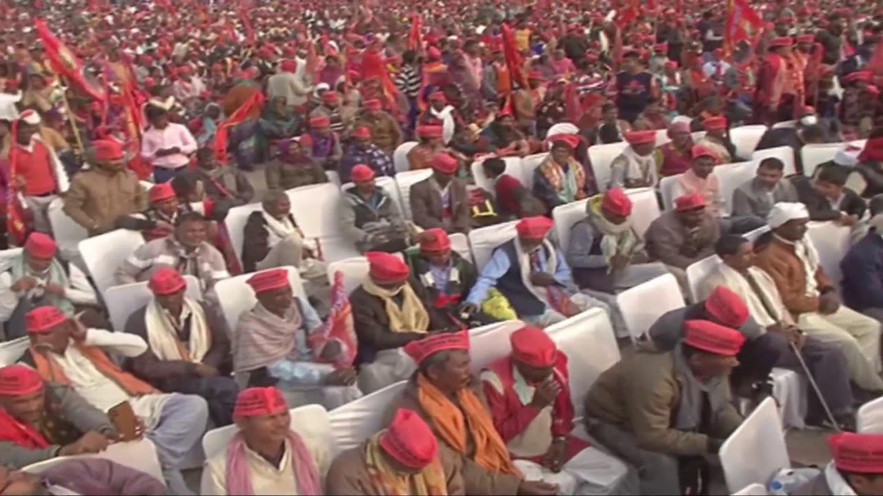 HM Shri Amit Shah addresses a joint rally of BJP and Nishad Party in Lucknow (17 Dec 2021).