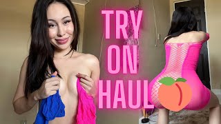 Transparent Try-On Haul With Mirror View Squat Test With Adrianna 