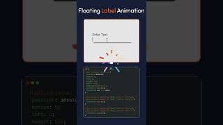 Input Field Animation 😊 #webdevelopment #html #css #shorts