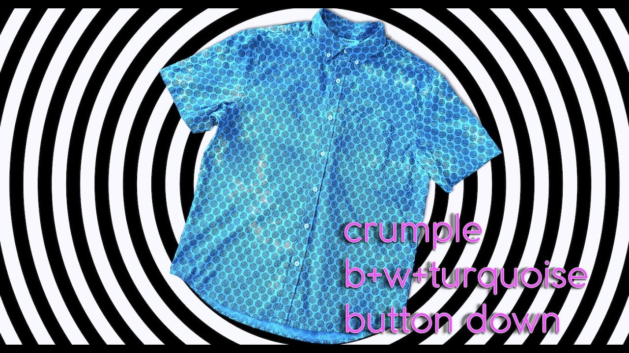 Crumple | B+W+Turquoise Shirt