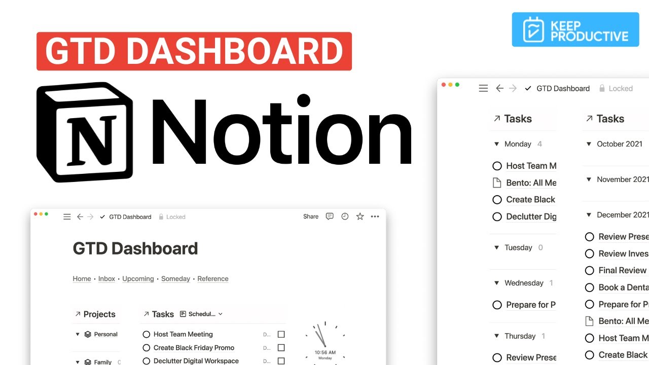 Notion GTD Dashboard Template Guide YouTube