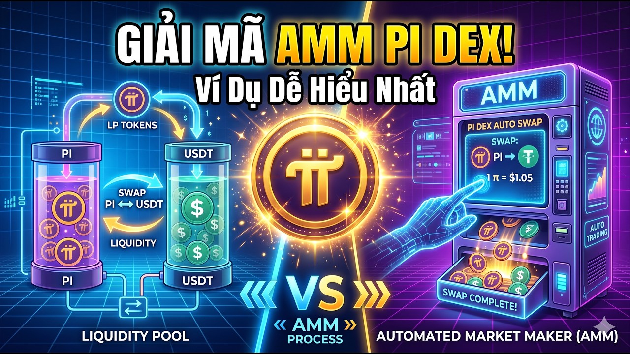 Pi Network: Giải Mã Cơ Chế AMM Trên Sàn Pi DEX (Ví Dụ Dễ Hiểu Nhất)