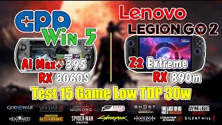 Legion Go 2 Z2 Extreme vs GPD Win 5 Ai Max+ 395 Test 15 Game 1080p