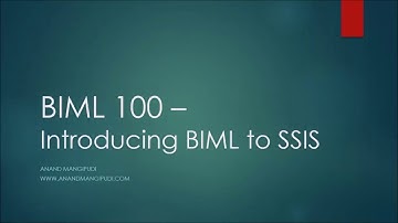 BIML 100 - Introducing BIML to SSIS