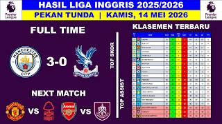 Hasil Liga Inggris 2026 - Man City vs Crystal Palace - Klasemen Liga Inggris 2025/2026 Terbaru