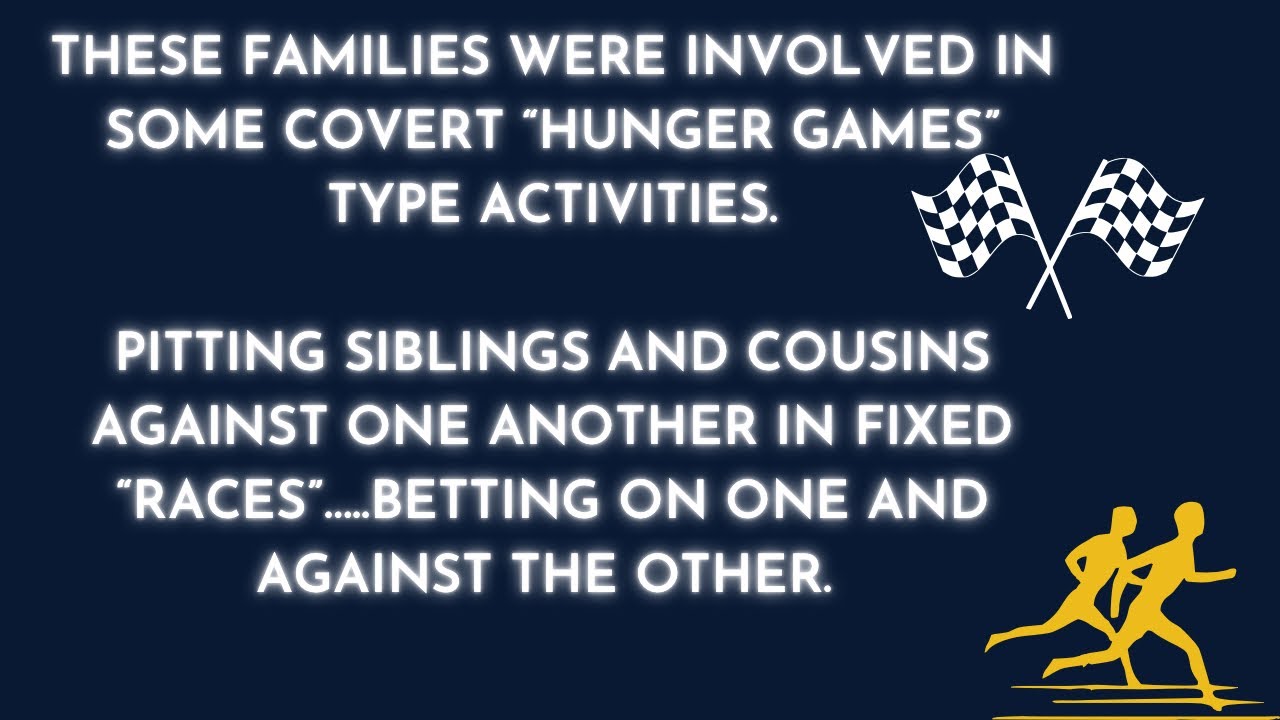THESE FAMILIES WERE INVOLVED IN SOME COVERT HUNGER GAMES ACTIVITIES These families were involved in some covert hunger games activities