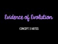 Evidence for Evolution Quiz