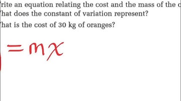 4.1 Direct Variation - Linear Relations Homework Question
