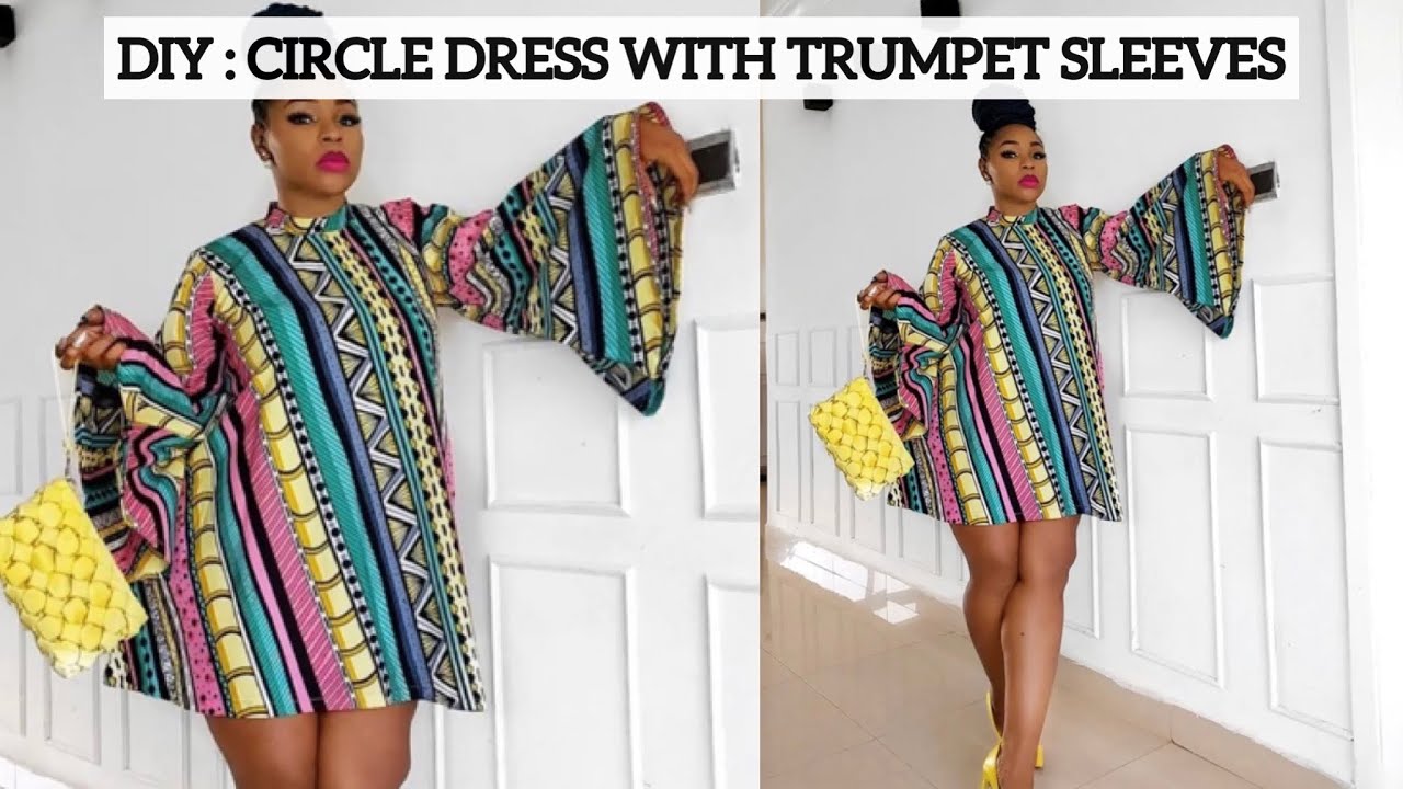 trumpet sleeve dress