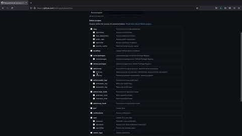 Creando github token