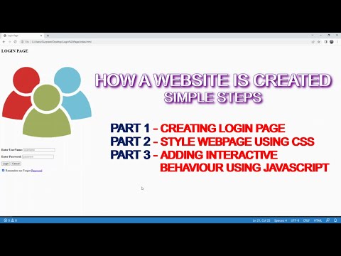 How to create Login Page using HTML & CSS