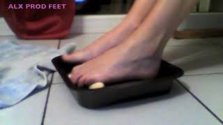 French Mistress Crushing Banana