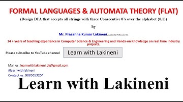 Formal Languages & Automata Theory-FLAT-Part-7 (DFA example-3) (JNTUK,JNTUH,JNTUA,JNTUGV)|GATE FLAT