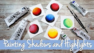How to Paint Shadows and Highlights using Color Theory | Acrylic Painting Tutorial
