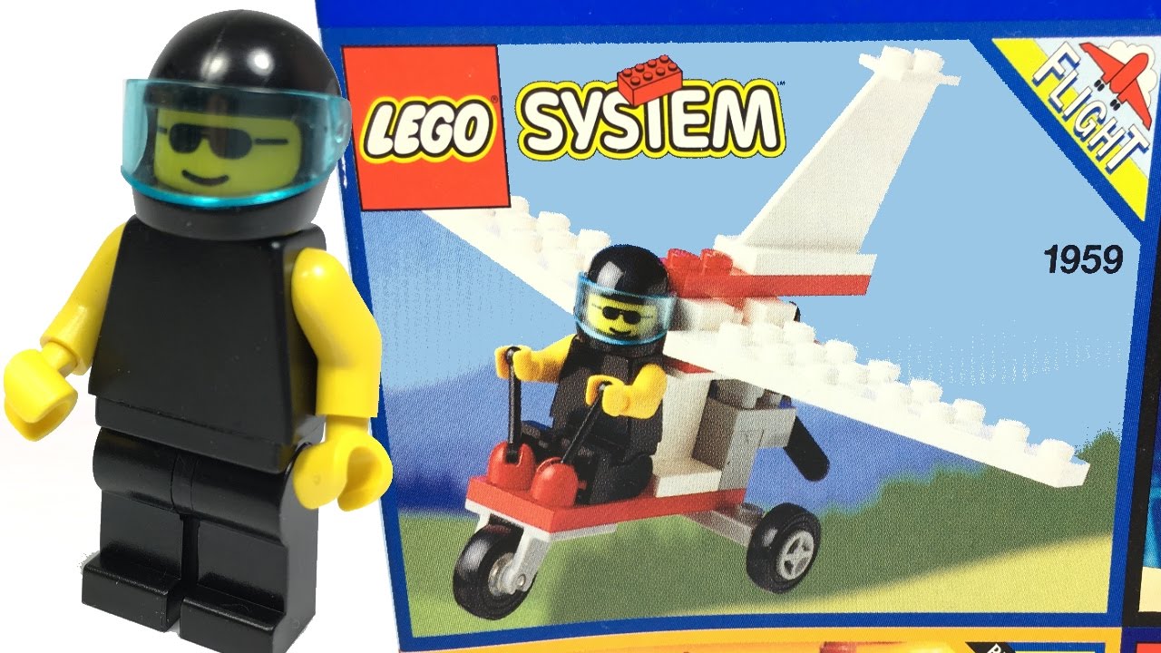YouTube thumbnail: Rare LEGO Town Ultra-Light review! 1993 set 1959!