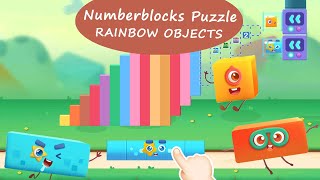 Baby Panda's Block World -  Numberblocks Puzzle #6 - RAINBOW OBJECTS | BabyBus Games screenshot 2