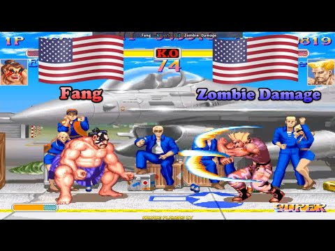 ストリートファイター　クロスアップ arcade Super Street Fighter 2 Turbo ➤ Fang (Usa) vs Zombie Damage