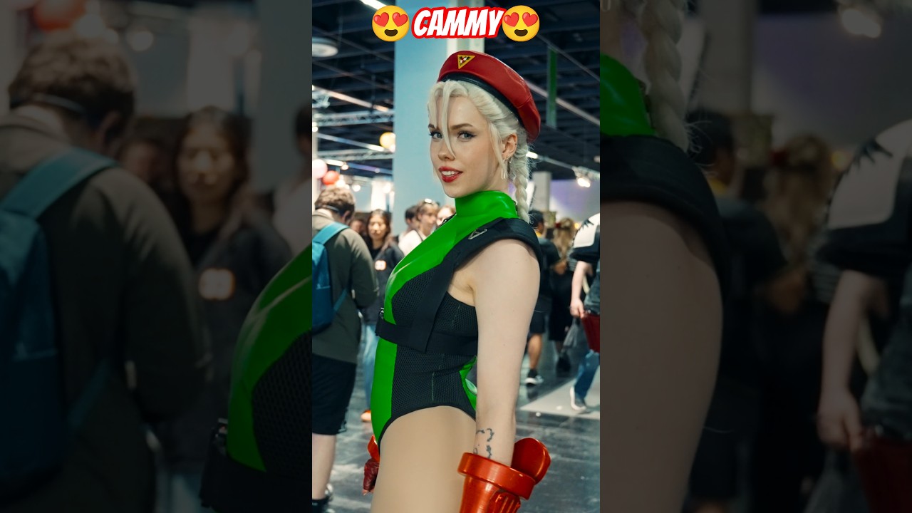 😍INCREDIBLE Cammy Cosplay from streetfighter😍filmed at GamesCom