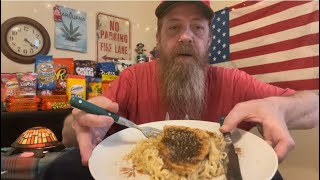 Celebrity Blackened Chicken Alfredo 🥵🐓🧀 Bertolli Creamy Basil Alfredo Sauce Profile