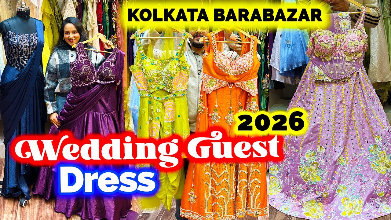 Wedding Guest Dress Barabazar Kolkata 2026 | Non-Bridal Designer Lehenga in Barabazar Kolkata