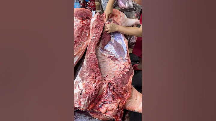 Pork meat cutting skill’s 🐷